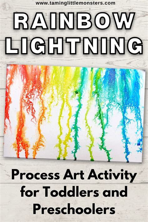 Rainbow Lightning is a fun and easy process art activity for kids ...