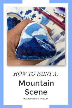 Easy Mountain Painted Rocks - Rock Painting 101