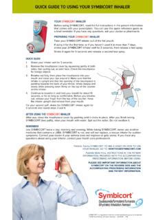 QUICK GUIDE TO USING YOUR SYMBICORT INHALER / quick-guide-to-using-your ...