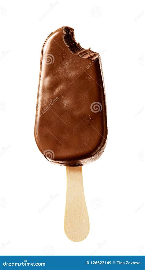 Chocolate Ice Cream On Stick. Stock Image - Image of groundnut, coating ...