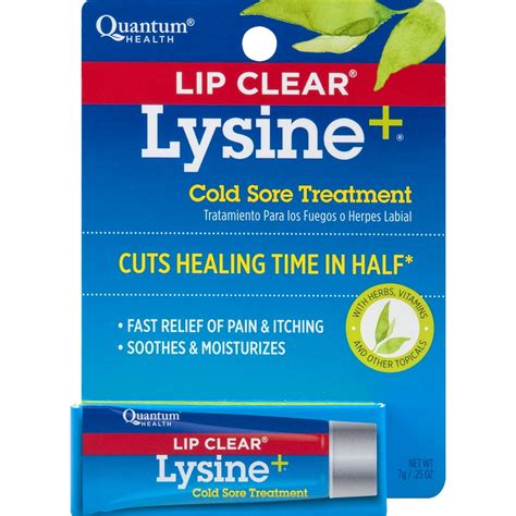 Quantum Health Lip Clear Lysine+ Ointment Cold Sore Treatment, 7 g ...