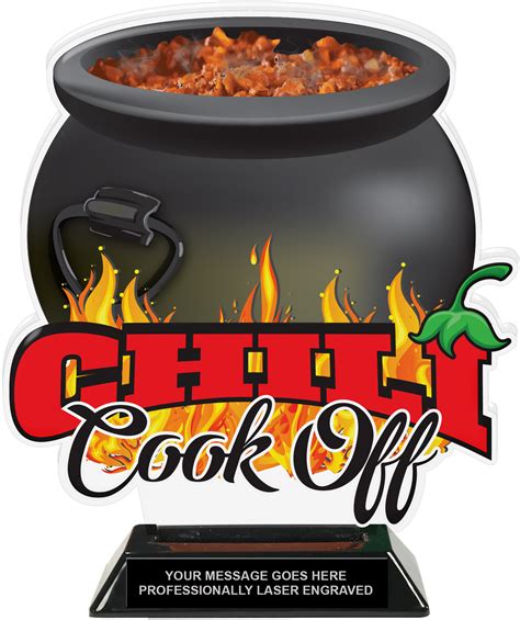 Chili Cook Off Colorix-T Acrylic Trophy- 8.25 inch - Trophy Depot