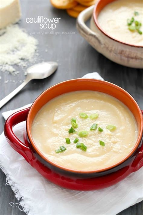 Creamy Cauliflower Soup - Yummy Healthy Easy