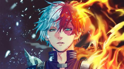 Shoto Todoroki, 4K, Anime, My Hero Academia HD Wallpaper