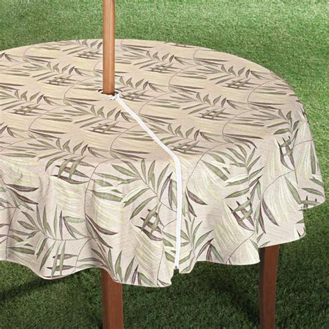 Patio Table Cover with Zipper - Fern Design - Walter Drake