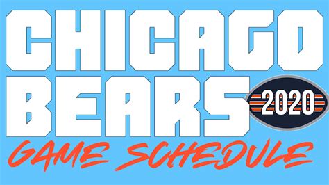 Chicago Bears schedule