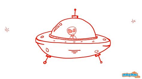 How To Draw a Spaceship (UFO) - Learn Step By Step Drawing for Kids ...