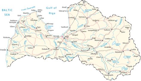 Map of Latvia - GIS Geography