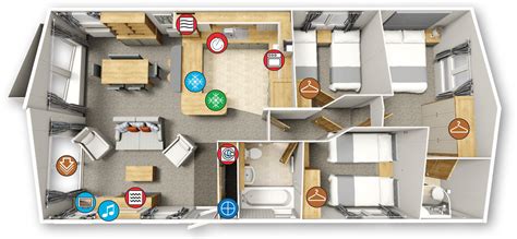 Willerby Portland 2016 40x16 3bed Floor plan | Tiny house plans, Mobile ...