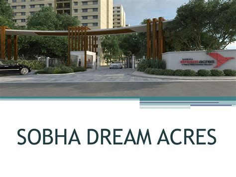 Sobha dream acres | Acre, Apartment projects, Outdoor structures