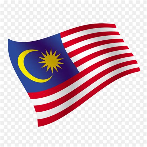 Malaysia flag waving vector on transparent background PNG - Similar PNG