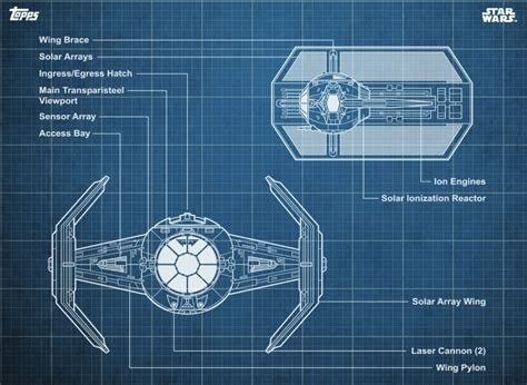 Darth Vader's TIE Fighter - Blueprints | Star Wars: Card Trader Wiki ...