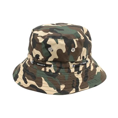 Camouflage Unisex Bucket Hat Fisherman Cap Hunting Fishing Outdoor Cap ...