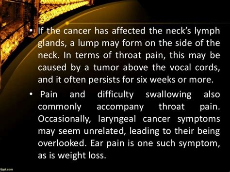 Common symptoms of laryngeal cancer