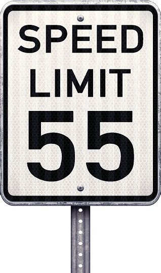 American Maximum Speed Limit 55 Mph Road Sign Stock Illustration ...