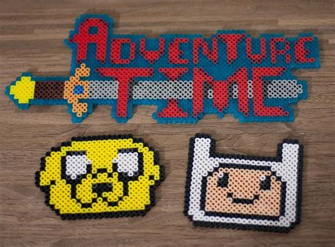 Adventure Time with Finn & Jake Perler Bead Sprite Art | Perler bead ...