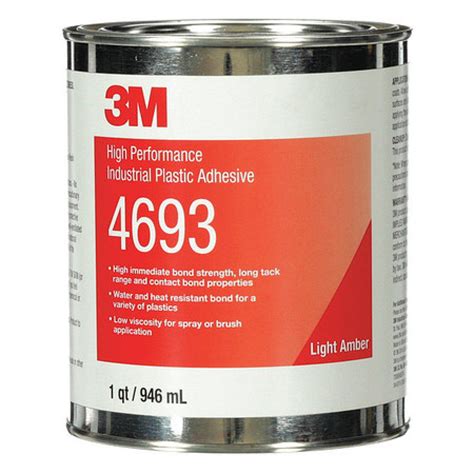 3M 4693 Industrial Plastic Adhesive,Can,1 qt - Walmart.com - Walmart.com