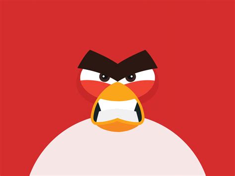 Wallpaper angry birds, red, minimal desktop wallpaper, hd image ...