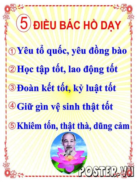 Download 5 điều Bác Hồ dạy | Poster.vn