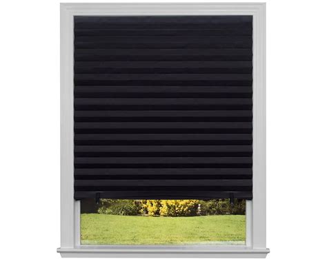 Black self adhesive pleated blinds blackout window 90x180CM-in Blinds ...