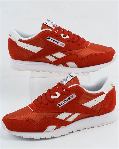 Reebok Classic Nylon Trainers Burnt Orange,shoes,runners,mens