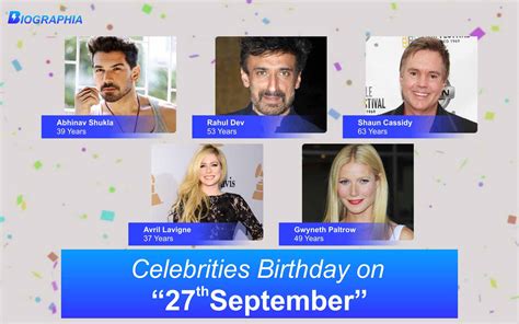 September 27 Famous Birthdays, Famous Celebrities Birthdays that fall ...