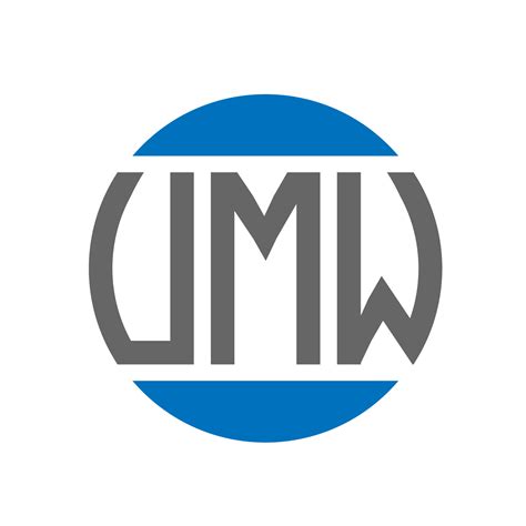 diseño de logotipo de letra umw sobre fondo blanco. umw creative ...