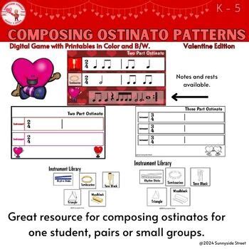 Printable Version for Composing Ostinato Patterns for Classroom Instruments