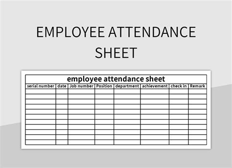 Employee Attendance Sheet Excel Template And Google Sheets File For ...