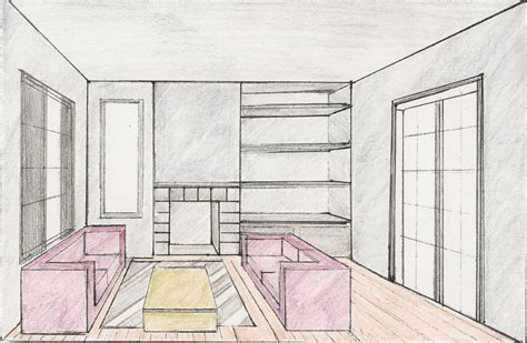 Living Room Perspective Drawing at GetDrawings | Free download