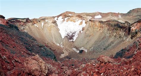 Crater of Mt. Fuji stock photo. Image of gravel, honshu - 29367600