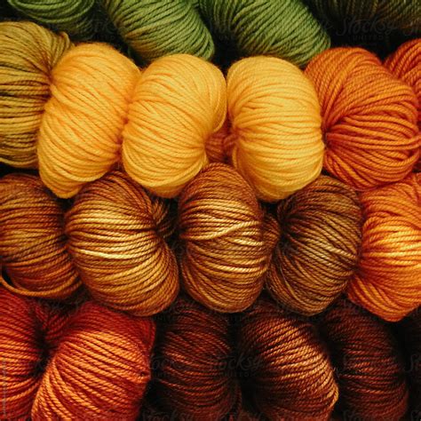 "Colorful Skeins Of Yarn" by Stocksy Contributor "Julie Rideout" - Stocksy