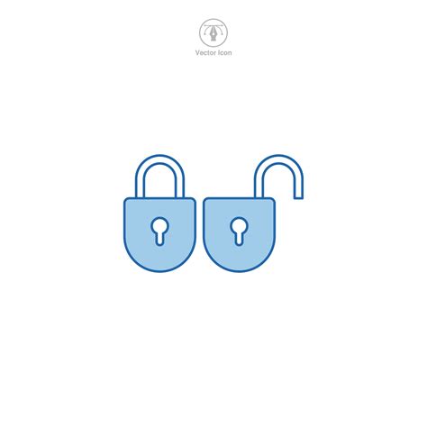 padlock icon symbol vector illustration isolated on white background ...