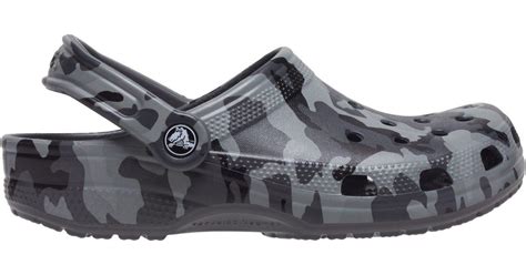 Crocs™ Adult Classic Printed Camo Clogs in Gray - Lyst