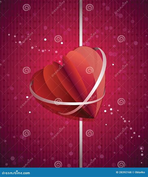 Paper folded heart stock illustration. Illustration of cover - 28392168