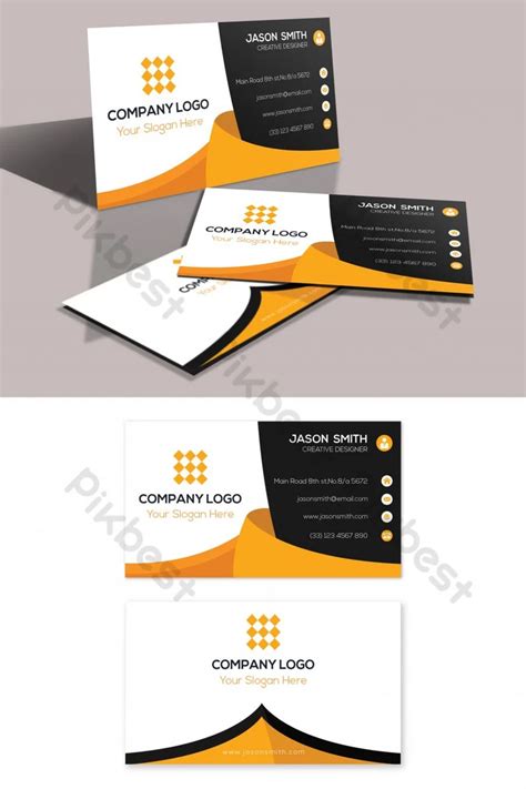 Modern Gold And Black Business Card | PSD Free Download - Pikbest