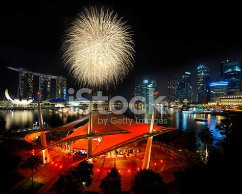 Fireworks Over Marina Bay Stock Photo | Royalty-Free | FreeImages