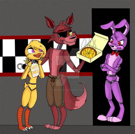 Foxy, Chica...and Bonnie by QueenMousse on DeviantArt