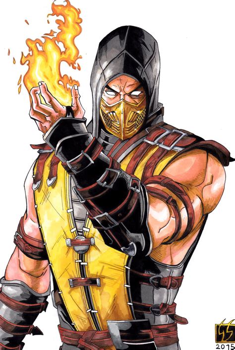 Scorpion Mortal Kombat Drawing at GetDrawings | Free download