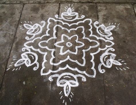 5 Beautiful 13 Dots Rangoli Designs with Images | Styles At Life