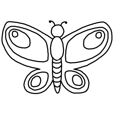 Simple Butterfly Outline - ClipArt Best