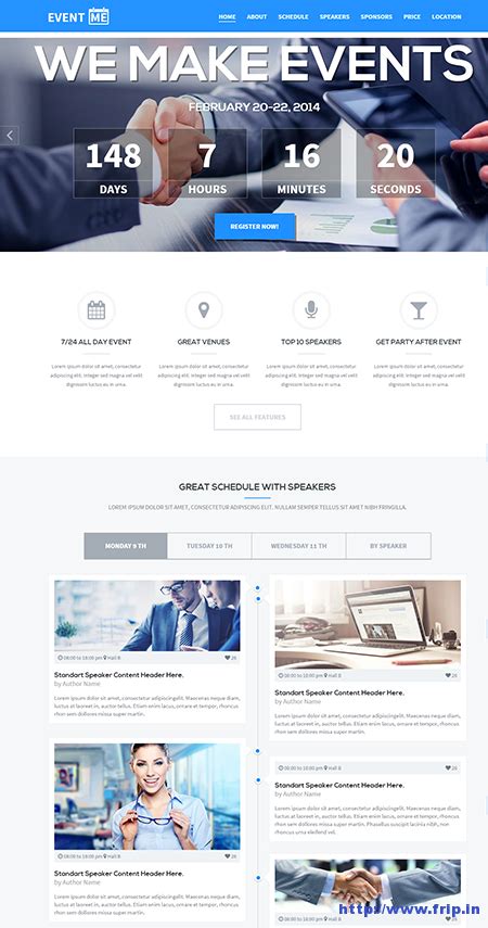 10 Best Event Landing Page Templates For Event, Concerts, Conferences ...