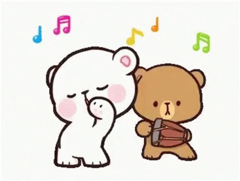 "Milk And Mocha Bears Music Lovers GIF" – "Milk And Mocha Bears Music ...