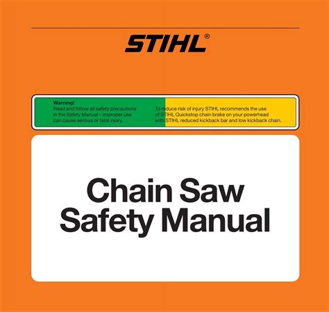 Chain Saw Safety Manual - Stihl