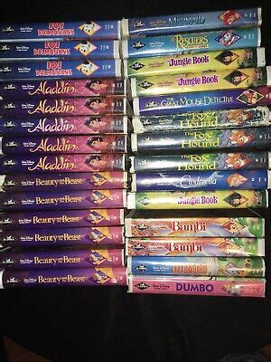 walt disney classics black diamond vhs lot of 28 super rare | eBay