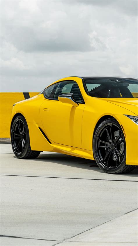 Yellow Lexus LC 500 sports car - backiee