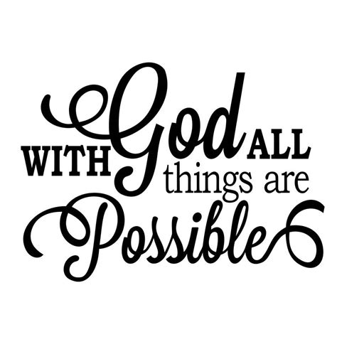 With God All Things Are Possible Graphics SVG Dxf EPS Png Cdr | Etsy