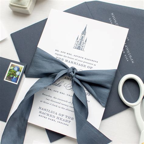 Notre Dame Basilica Wedding Invitations | Basilica of the Sacred Heart ...