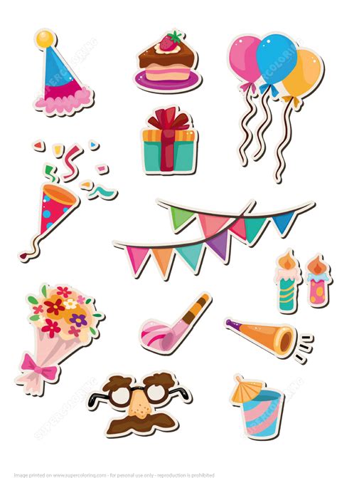 Printable Stickers for Happy Birthday Party | Free Printable Papercraft ...