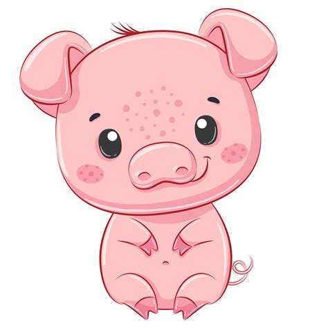 Cute Pig Clipart PNG JPG EPS Piggy Clipart Farm Animal | Etsy | Cute ...